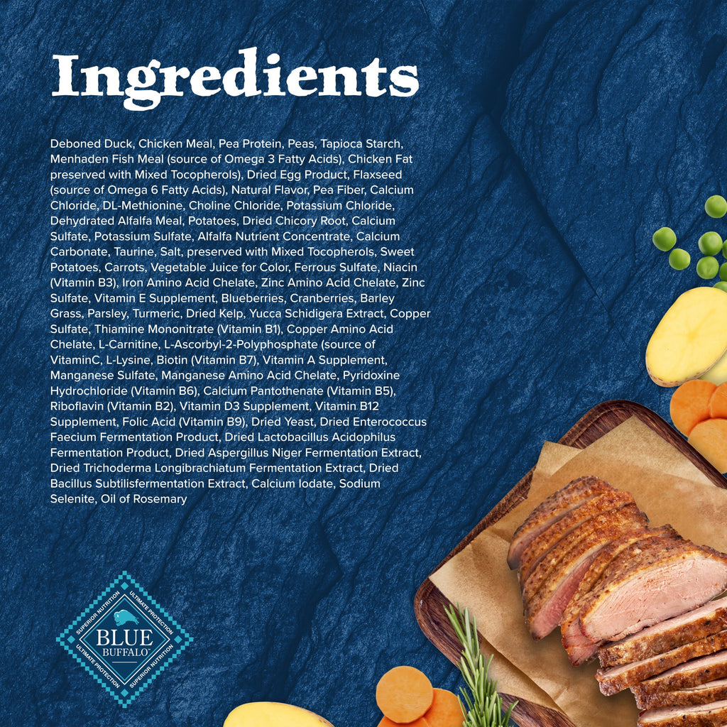 Blue Buffalo Wilderness Natural High-Protein, Grain-Free Dry Cat Food, Duck, 4-lb. Bag