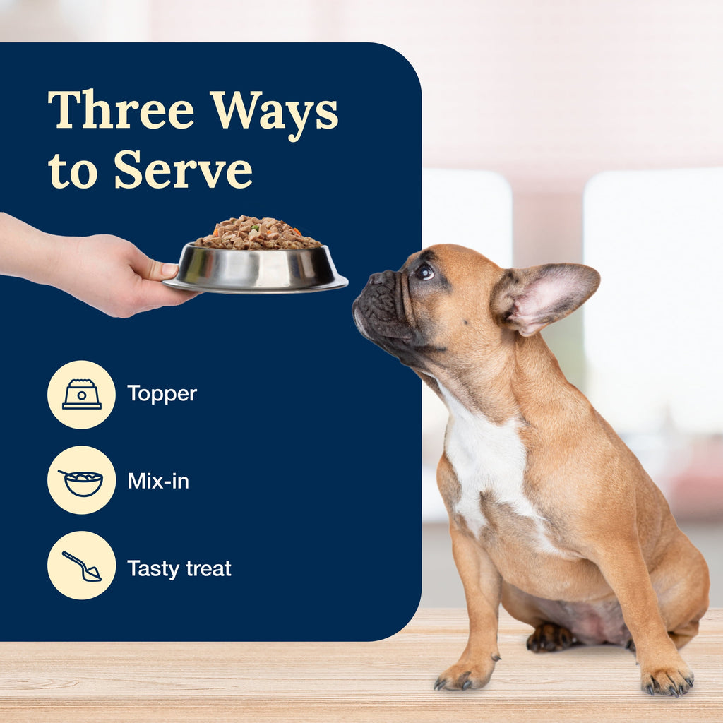 Blue Buffalo Delectables Natural Wet Dog Food Topper Variety Pack, Lamb & Turkey Dinner 3oz (12 Pack - 6 of Each Flavor)