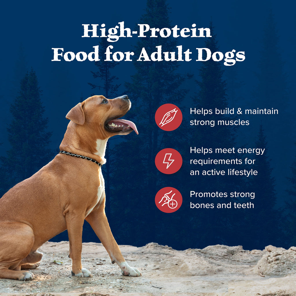 Blue Buffalo Wilderness Rocky Mountain Recipe High Protein Large Breed Adult Dry Dog Food, Natural Ingredients Plus Wholesome Grains, Red Meat, 22 lb. Bag