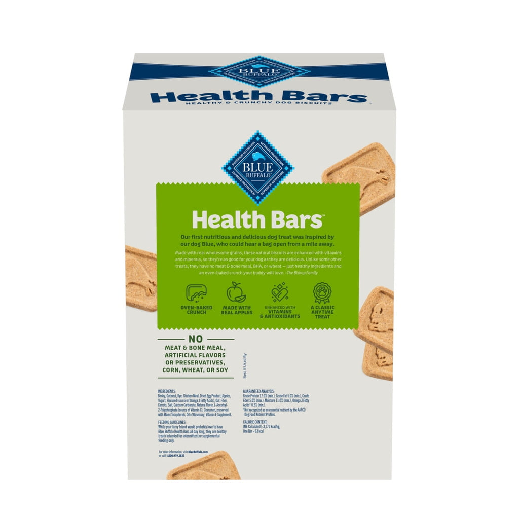 Blue Buffalo Health Bars Crunchy Dog Biscuits, Apples & Yogurt, 3-lb. Box