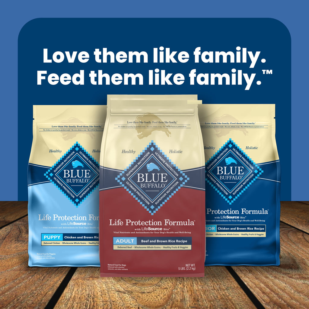 Blue Buffalo Life Protection Formula Natural Dry Dog Food, Beef & Brown Rice, 34-lb. Bag