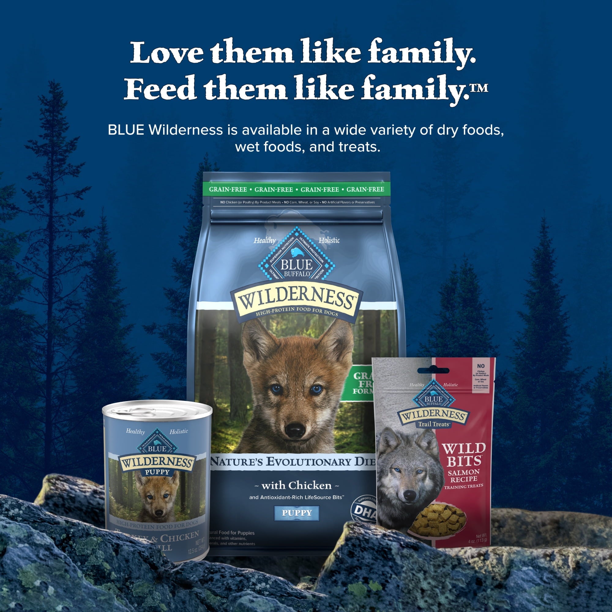 Blue Buffalo Wilderness Puppy High-Protein Natural Dry Dog Food, Chicken Recipe, 13-lb. Bag