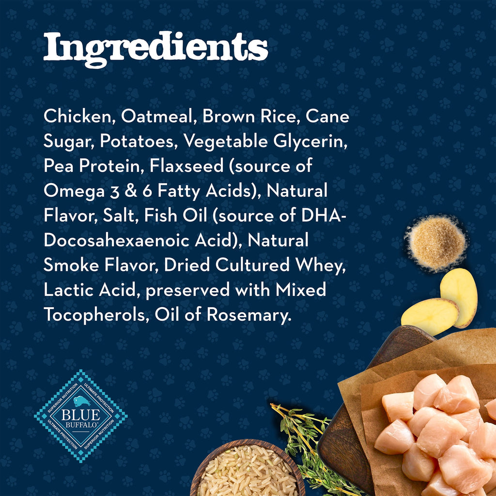 (3 pack) Blue Buffalo Baby BLUE Puppy Training Treats for Dogs with DHA, Savory Chicken, 4-oz. Bag