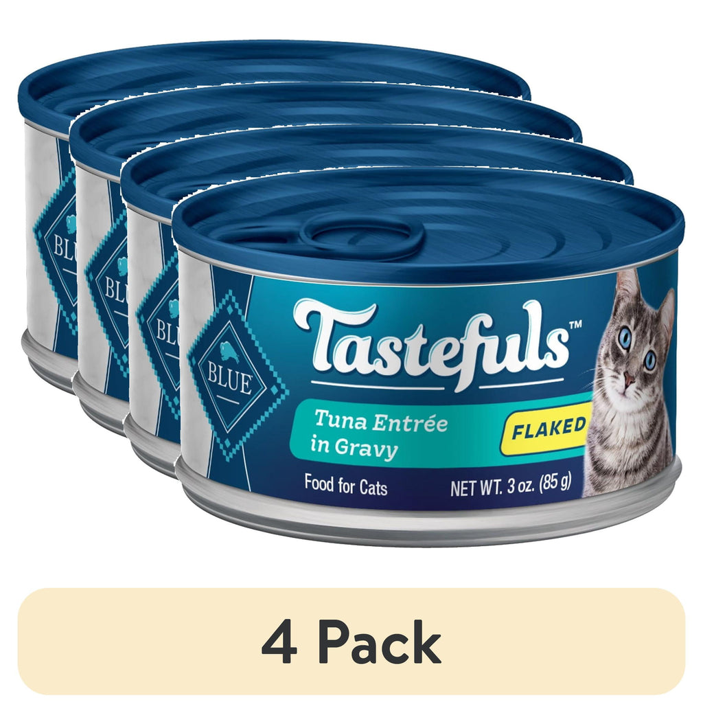 (4 pack) Blue Buffalo Tastefuls Wet Cat Food with Tuna, 3-oz. Can