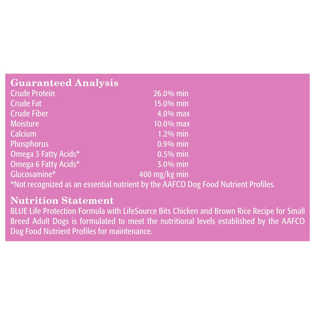 Blue Buffalo Blue Life Protection Natural Chicken and Brown Rice Small Breed (Pack of 4)