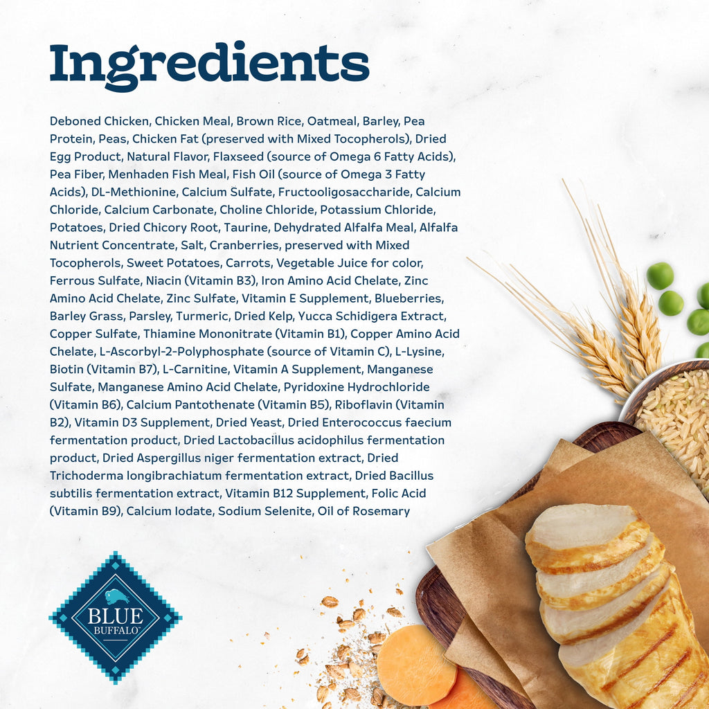 Blue Buffalo Tastefuls Dry Cat Food, Sensitive Stomach, Chicken and Brown Rice, 15-lb Bag