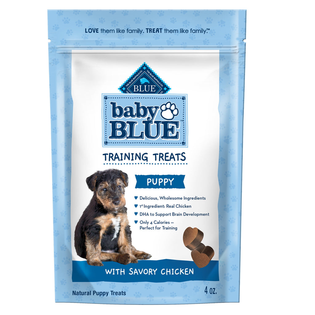 (3 pack) Blue Buffalo Baby BLUE Puppy Training Treats for Dogs with DHA, Savory Chicken, 4-oz. Bag