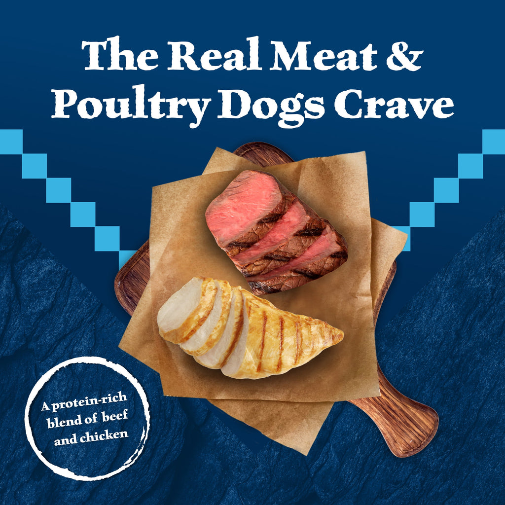 (2 pack) Blue Buffalo Wilderness Adult Wet Dog Food Beef & Chicken Grill, 12.5-oz. Can