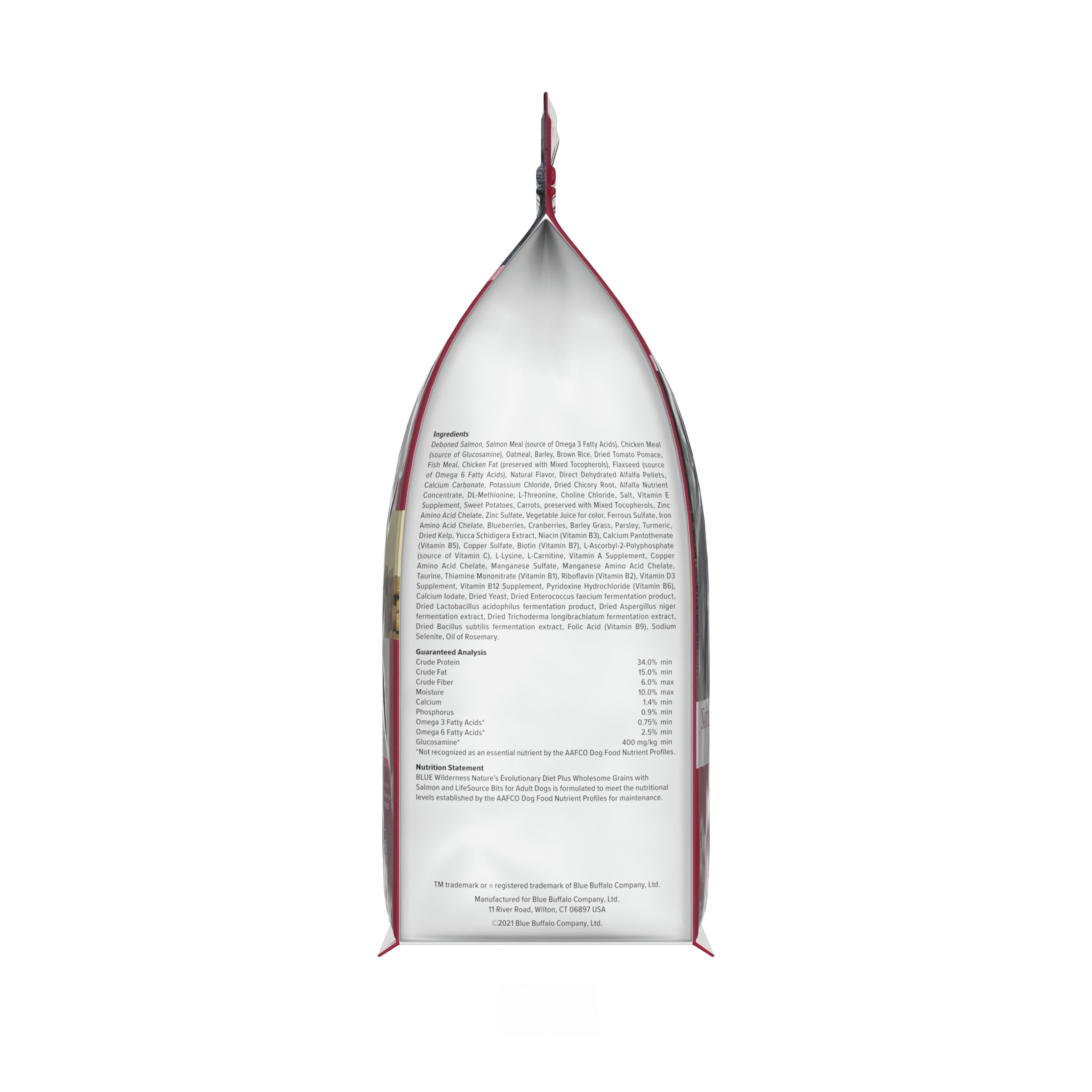 Blue Buffalo Wilderness High Protein Salmon Plus Wholesome Grains Dry Dog Food for Adult Dogs, Whole Grain, 4.5 lb. Bag