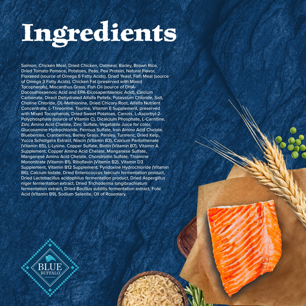 Blue Buffalo Wilderness High-Protein Natural Dry Food for Senior Dogs, Salmon Recipe, 4.5-lb. Bag