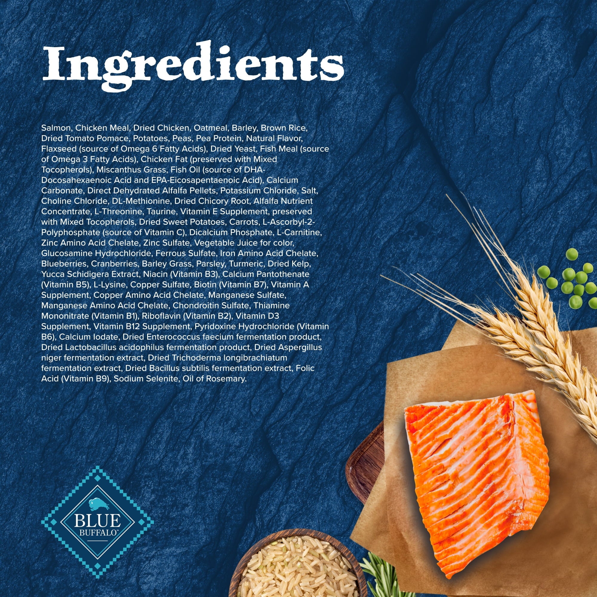 Blue Buffalo Wilderness High-Protein Natural Dry Food for Senior Dogs, Salmon Recipe, 4.5-lb. Bag