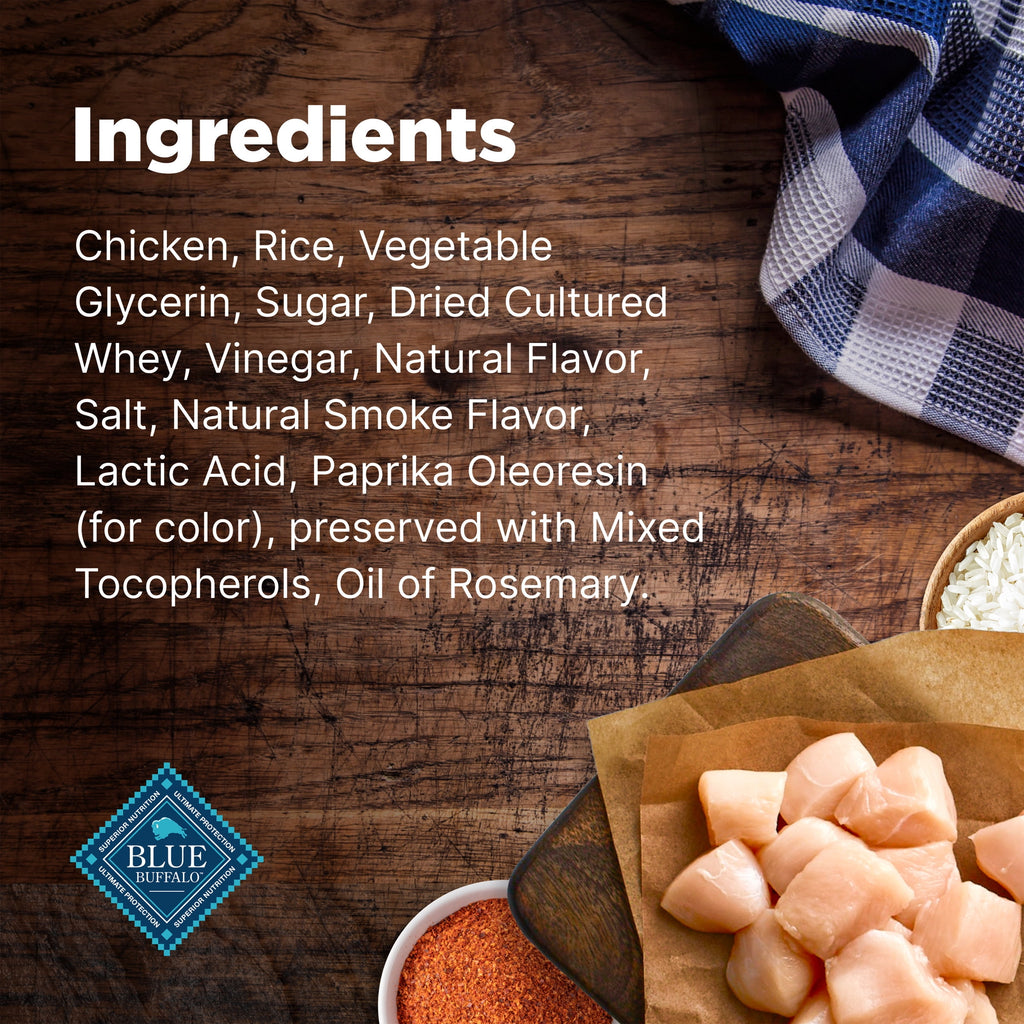 (4 pack) Blue Buffalo Nudges Jerky Cuts Dog Treats Made with Real Chicken, 8-oz. Bag