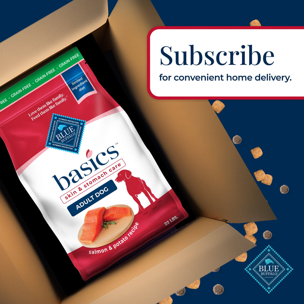 Blue Buffalo Basics Grain-Free Dry Dog Food, Adult, Limited Ingredient Diet, Salmon, 22 lbs.