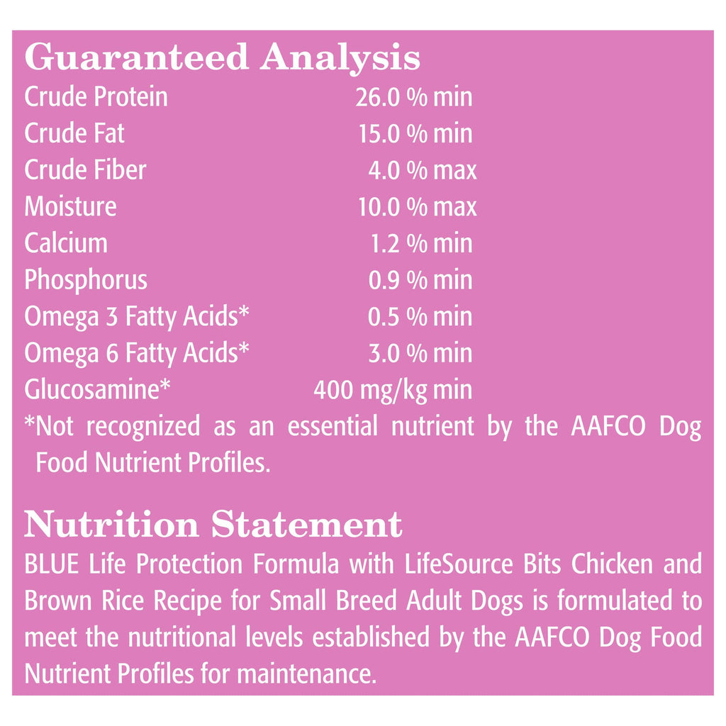 Blue Buffalo Small Breed Chicken & Rice Dog Food 15 lb. Bag (Pack of 12)