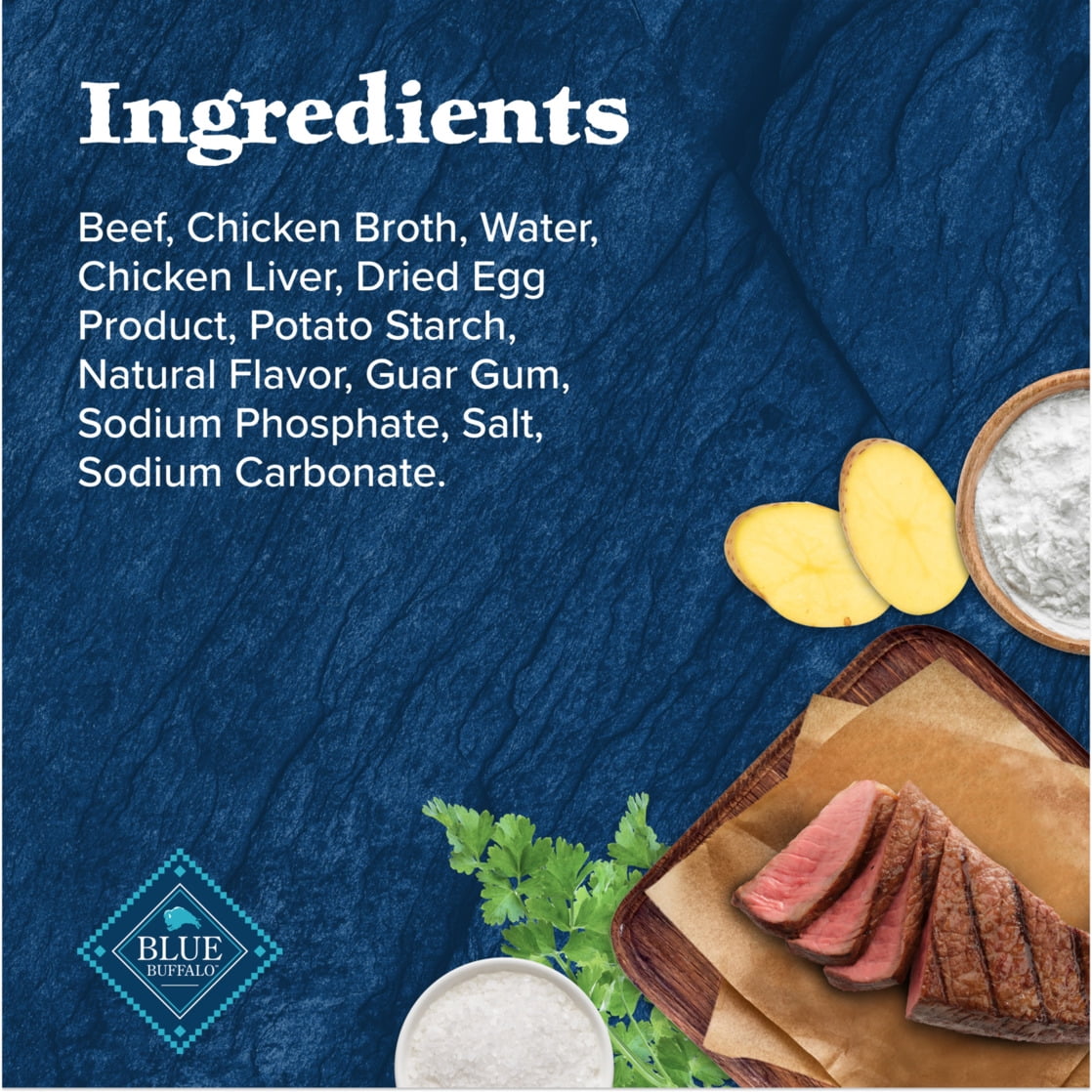 (12 pack) Blue Buffalo Wilderness Trail Toppers Wet Dog Food, Chunky Beef Bites in Hearty Gravy