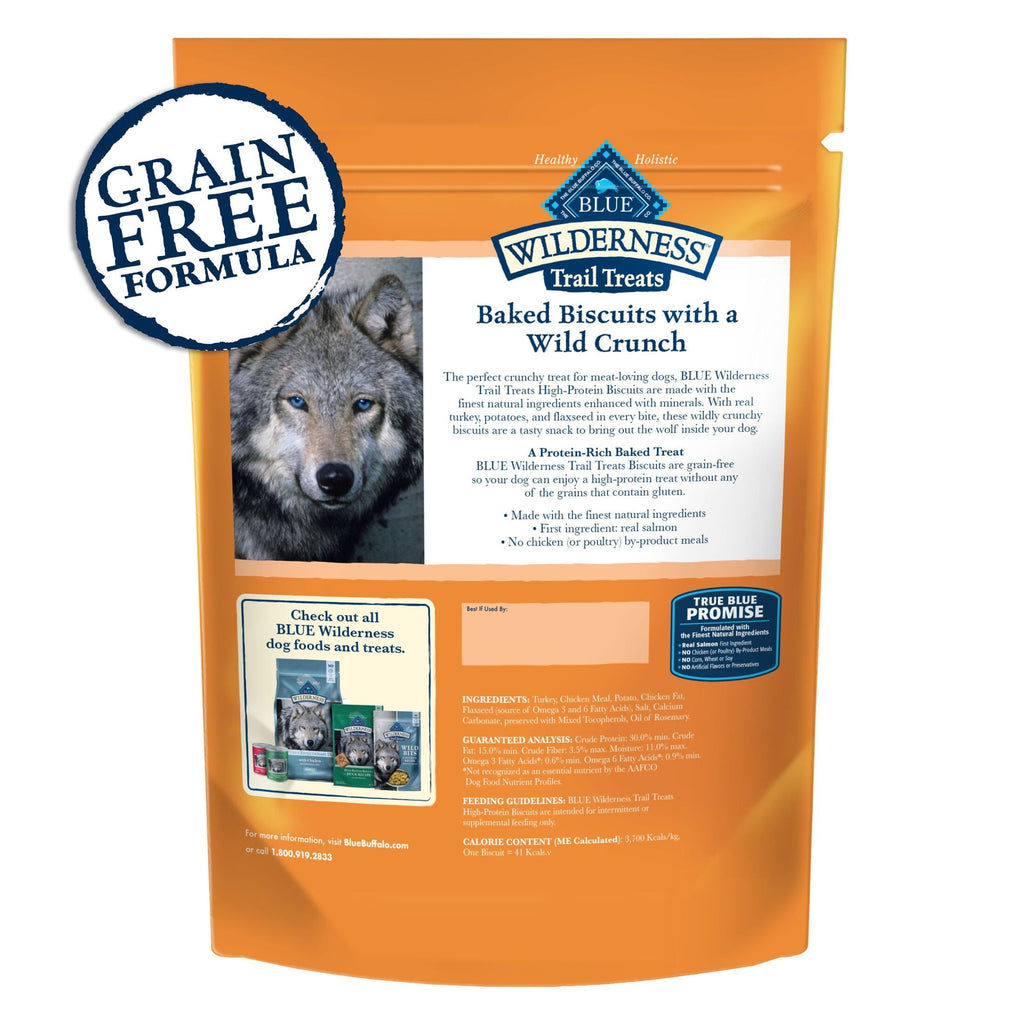 Blue Buffalo Wilderness Trail Treats Dog Biscuits Crunchy Dog Treats, Turkey, 24-oz Bag