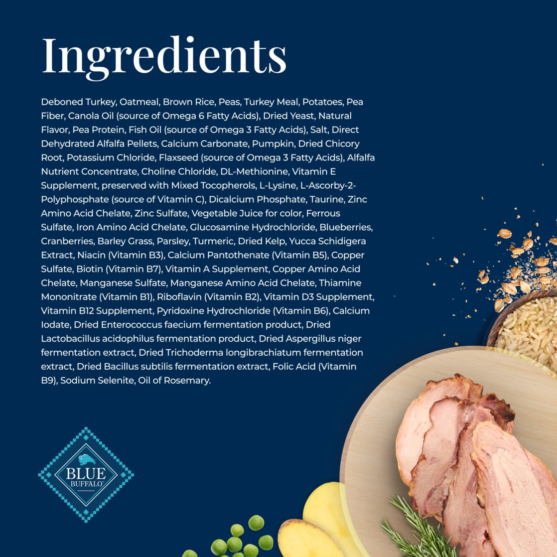 Blue Buffalo Basics Adult Dry Dog Food, Skin & Stomach Care, Turkey Recipe, 11lb