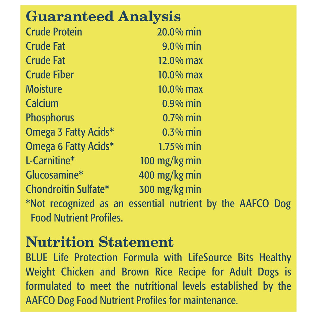 Blue Buffalo Life Protection Healthy Weight Adult Chicken and Brown Rice (Pack of 10)