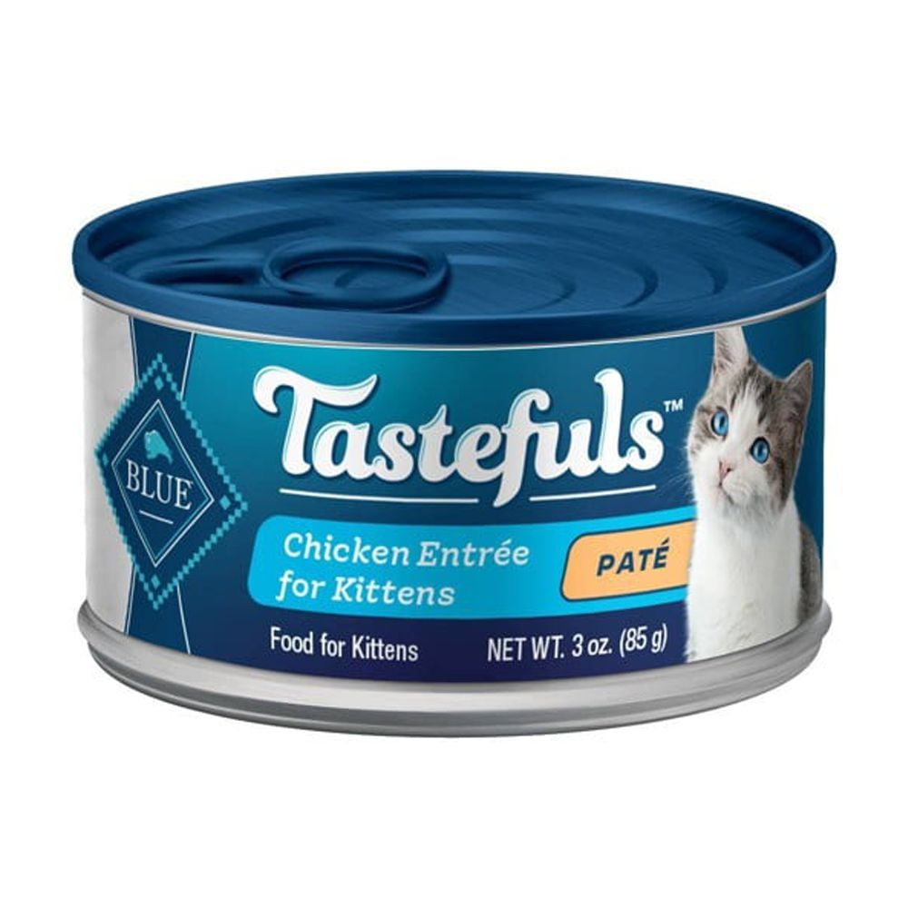 Blue Buffalo 3oz Chicken Entree Natural Kitten Pate Wet Cat Food (Pack of 18)