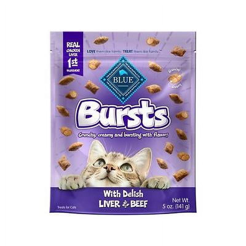 Blue Buffalo Bursts Feline Chicken Liver and Beef Flavour Cat Treats, 5 Oz. (Pack of 10)
