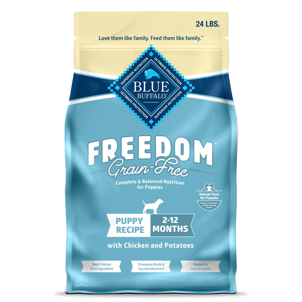 Blue Buffalo Freedom Grain-Free Puppy Dry Dog Food with DHA, Chicken & Potatoes, 24-lb. Bag