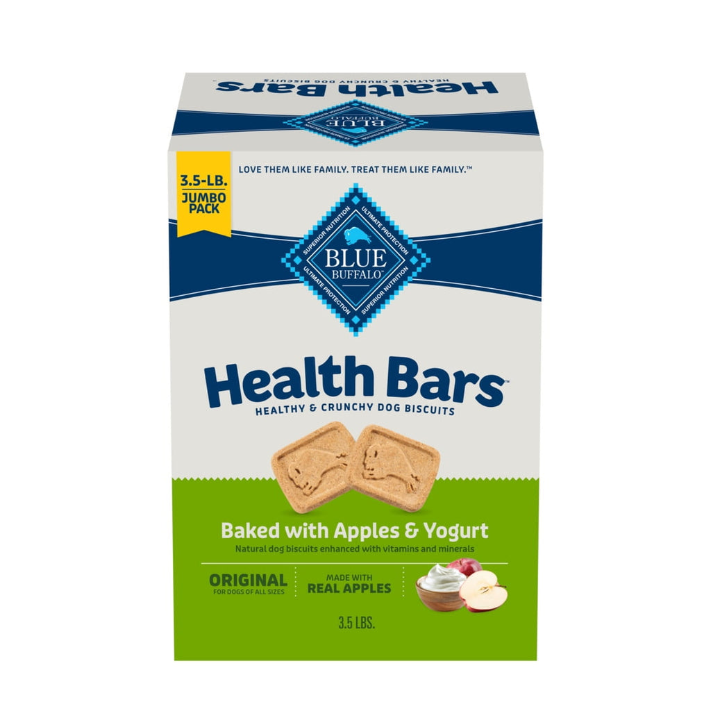 Blue Buffalo Health Bars Crunchy Dog Biscuits, Apples & Yogurt, 3-lb. Box