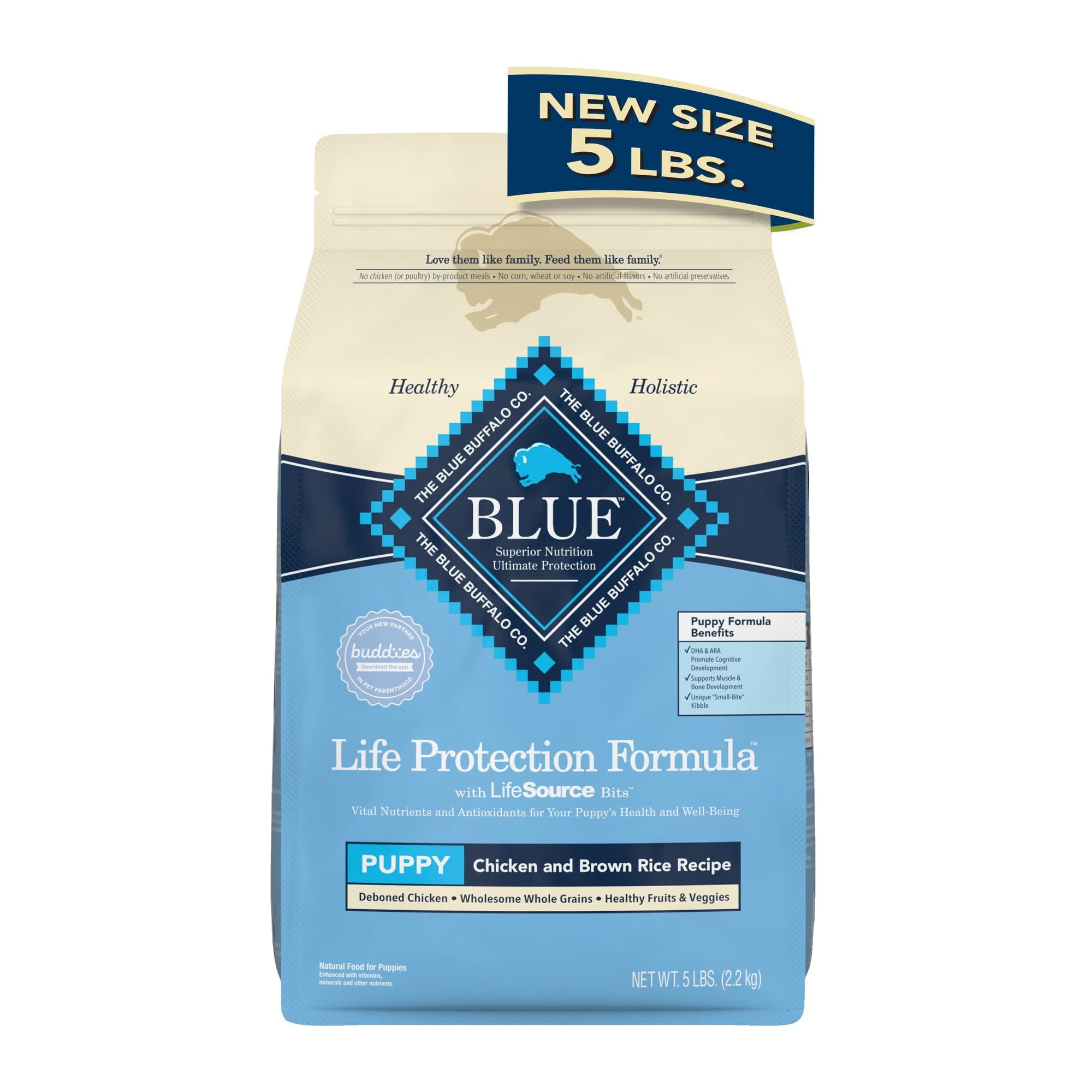 Blue Buffalo Life Protection Formula Natural Puppy Dry Dog Food, (Pack of 48)