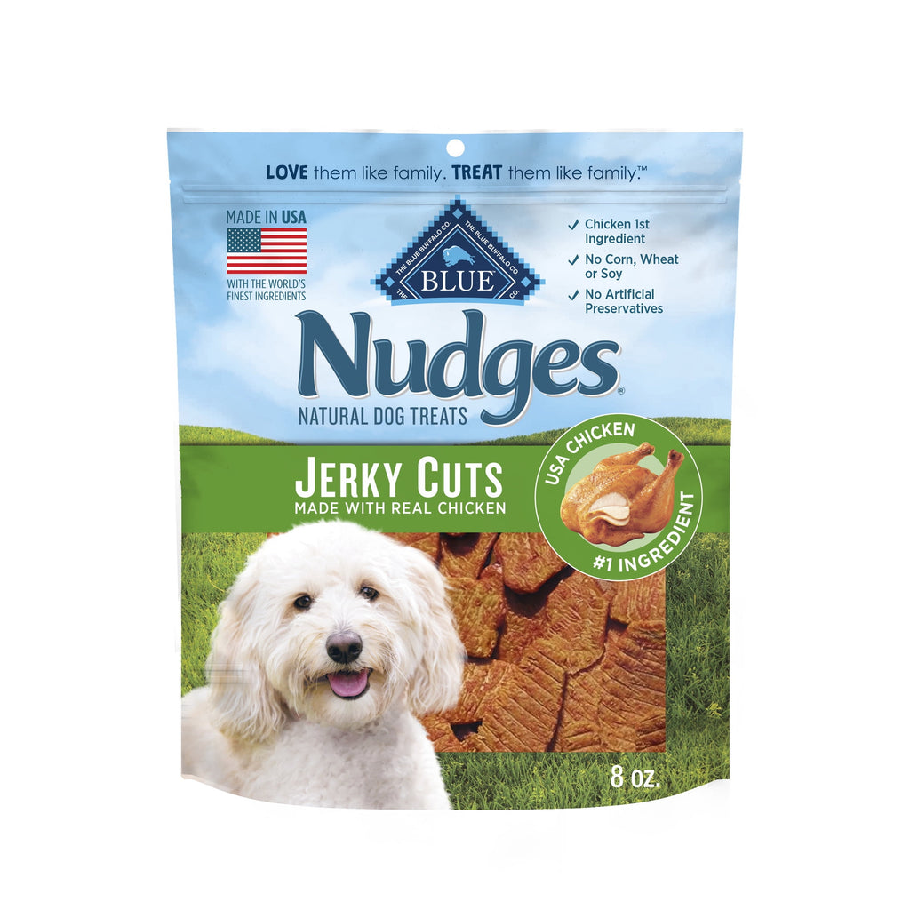 Blue Buffalo Nudges Jerky Cuts Dog Treats Made with Real Chicken, 8-oz. Bag