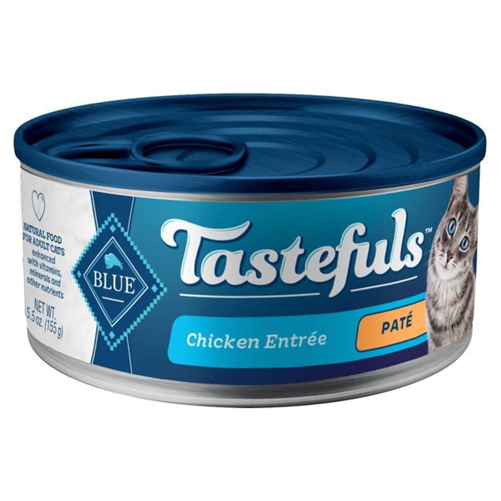 Blue Buffalo Tastefuls Adult Cat Chicken Entree Pate Wet Cat Food (Pack of 48)