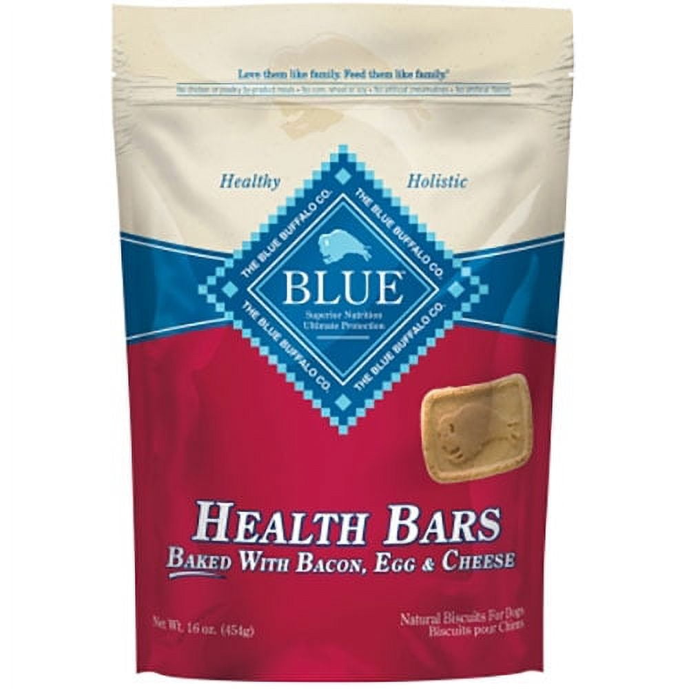 Blue Health Bars Baked with Bacon, Egg and Cheese Dog Treats 16-oz (Pack of 8)