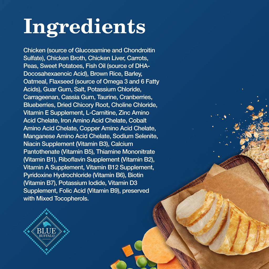 (12 pack) Blue Buffalo Homestyle Recipe Senior Wet Dog Food, Chicken Dinner, 12.5-oz. Can