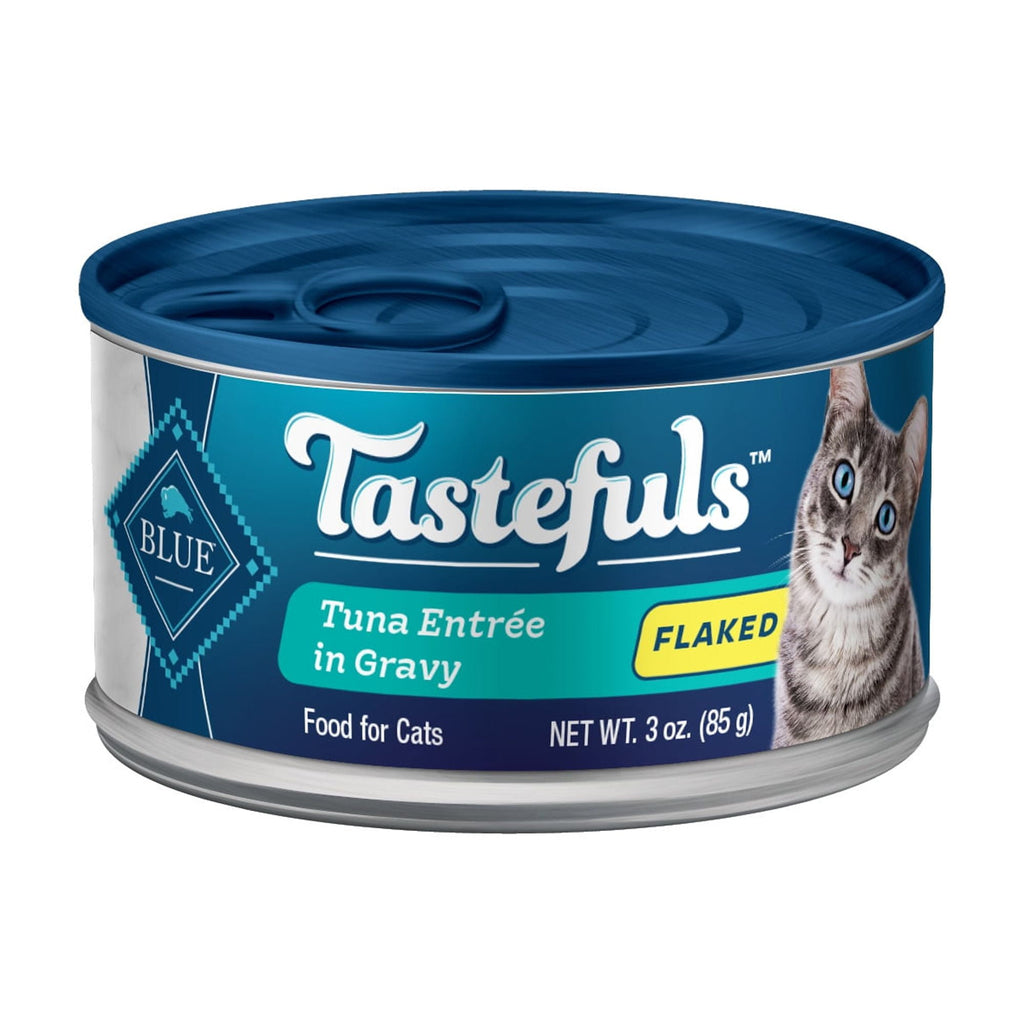 (4 pack) Blue Buffalo Tastefuls Wet Cat Food with Tuna, 3-oz. Can