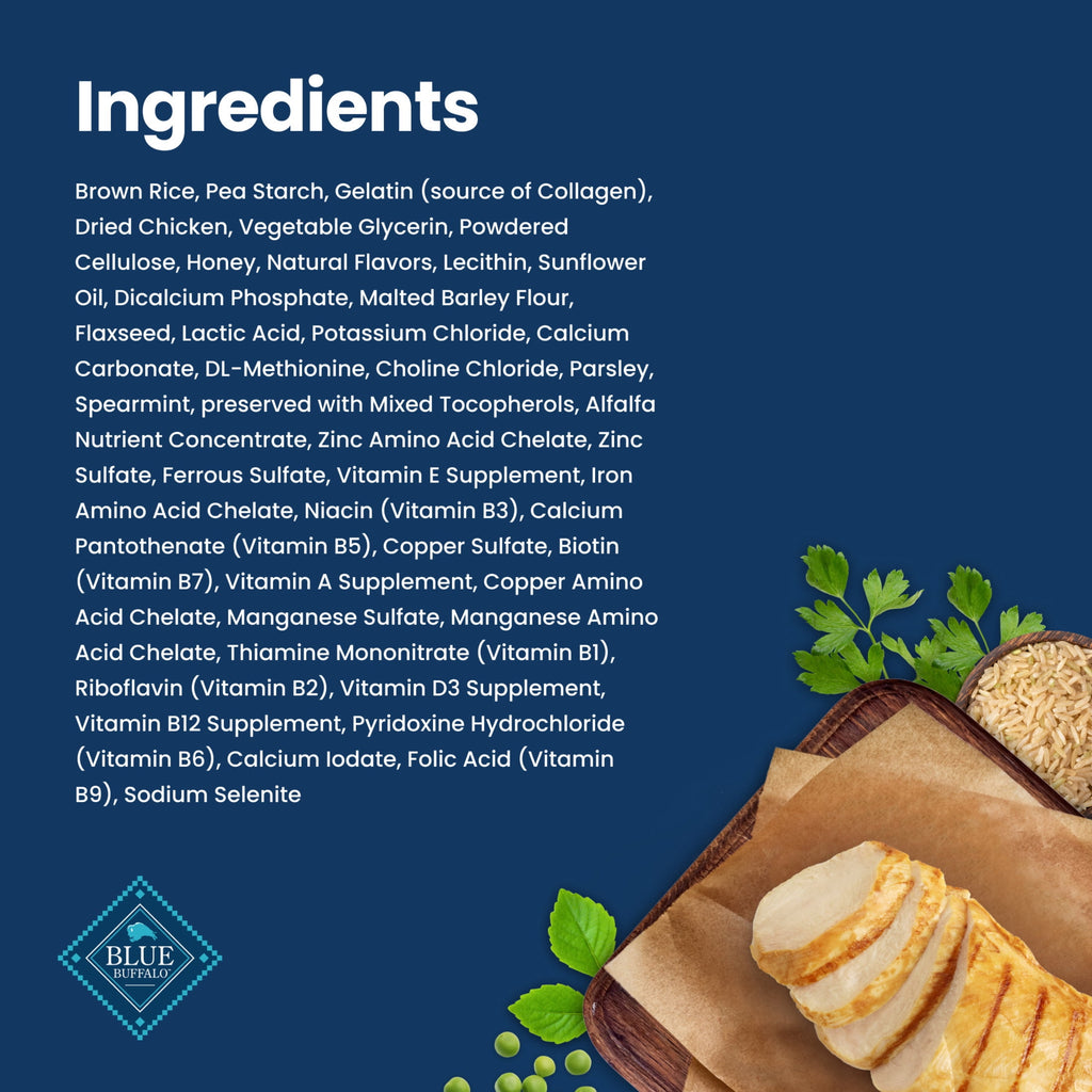 Blue Buffalo Dental Chews Large Natural Dog Treats, Chicken & Spearmint (14 Count)