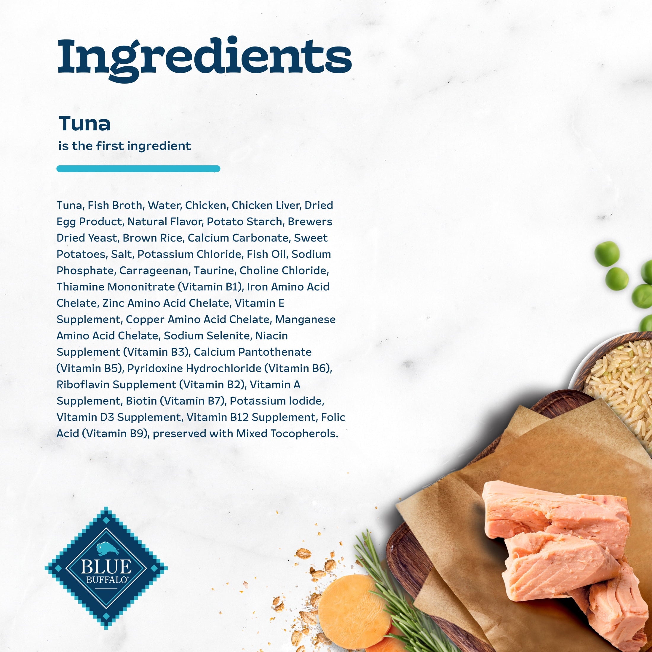 (4 pack) Blue Buffalo Tastefuls Wet Cat Food with Tuna, 3-oz. Can